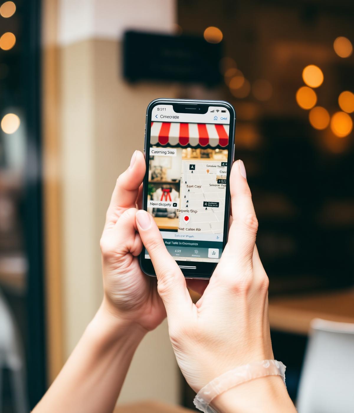 Shopper on phone